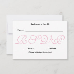 Hintergrund Rosa - UAWG-Empfang-Antwortkarte RSVP Karte