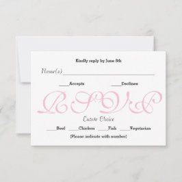 Hintergrund Rosa - UAWG-Empfang-Antwortkarte RSVP Karte