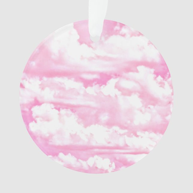 Hintergrund rosa Wolken Mode Ornament (Vorderseite)