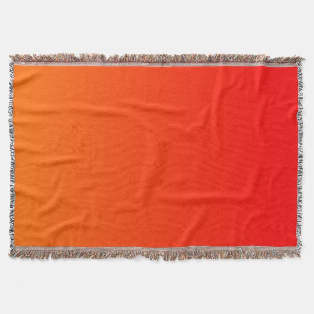 Hintergrund rot und hell Orange Ombre Decke (Vorderseite)