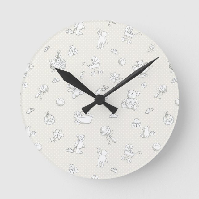 Hintergrund Runde Wanduhr (Vorderseite)