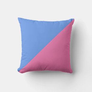 Hintergrund schlicht Blau und Rosa Kissen