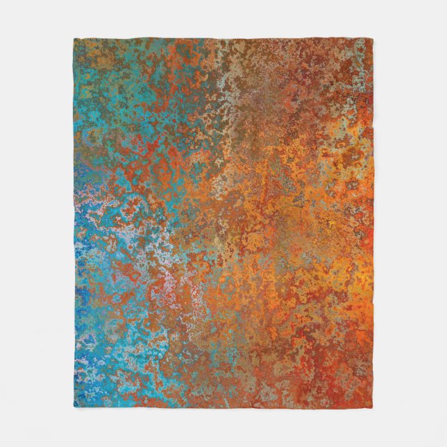 Hintergrund-Struktur Rost alt braun Fleecedecke (Vorderseite)