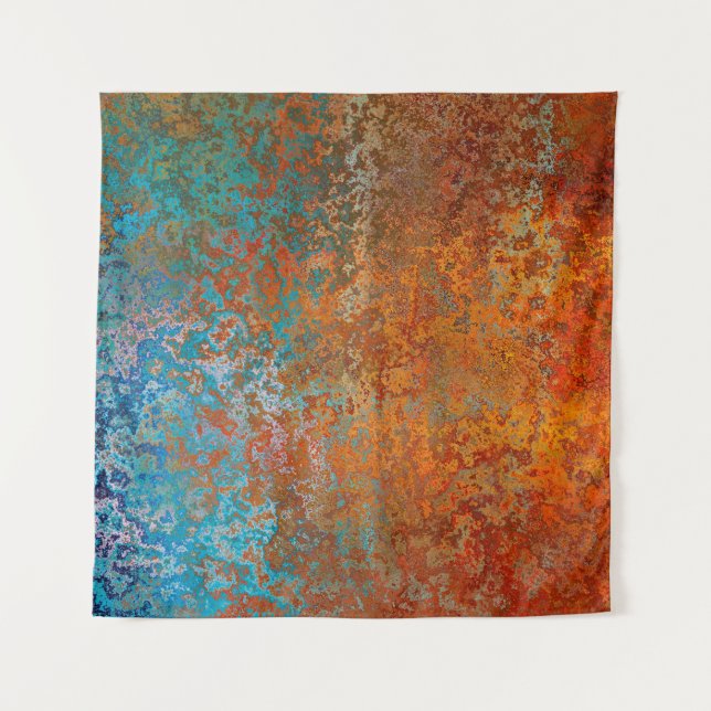Hintergrund-Struktur Rost alt braun Wandteppich (Vorderseite)