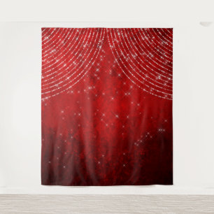 Hintergrund-Tapisserie für Red Glitzer Foto Wandteppich