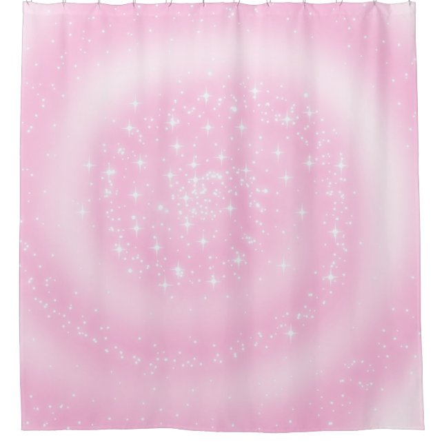 Hintergrund transparenter Sternstrudel Duschvorhang (Vorderseite)