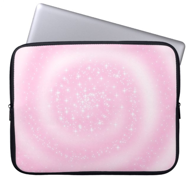 Hintergrund transparenter Sternstrudel Laptopschutzhülle (Vorderseite)