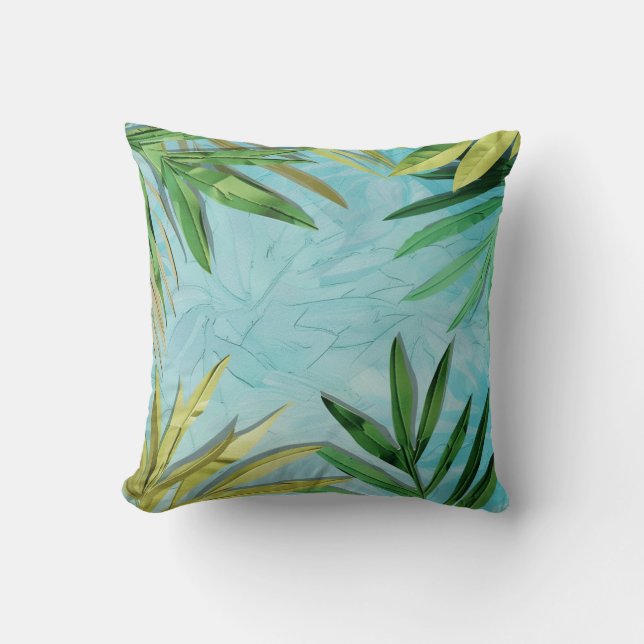 Hintergrund tropischer Blätter Kissen (Vorderseite)