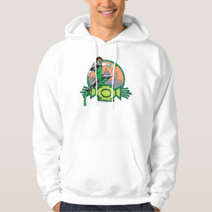 Hintergrund und Logo der grünen Laternenstadt Hoodie