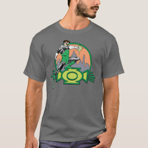 Hintergrund und Logo der grünen Laternenstadt T-Shirt