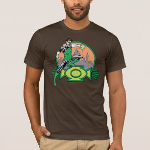 Hintergrund und Logo der grünen Laternenstadt T-Shirt
