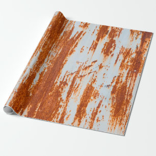 Hintergrund und Struktur aus grundiertem rostigem Geschenkpapier