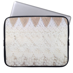 Hintergrund und Textur der Spitzen Laptopschutzhülle