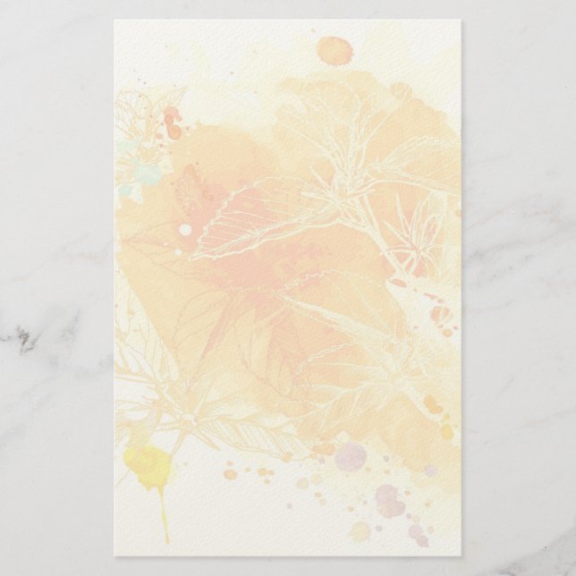 Hintergrund und tropische Blume für Vector Waterco Briefpapier (Vorderseite)