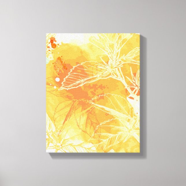 Hintergrund und tropische Blume für Vector Waterco Leinwanddruck (Vorderseite)