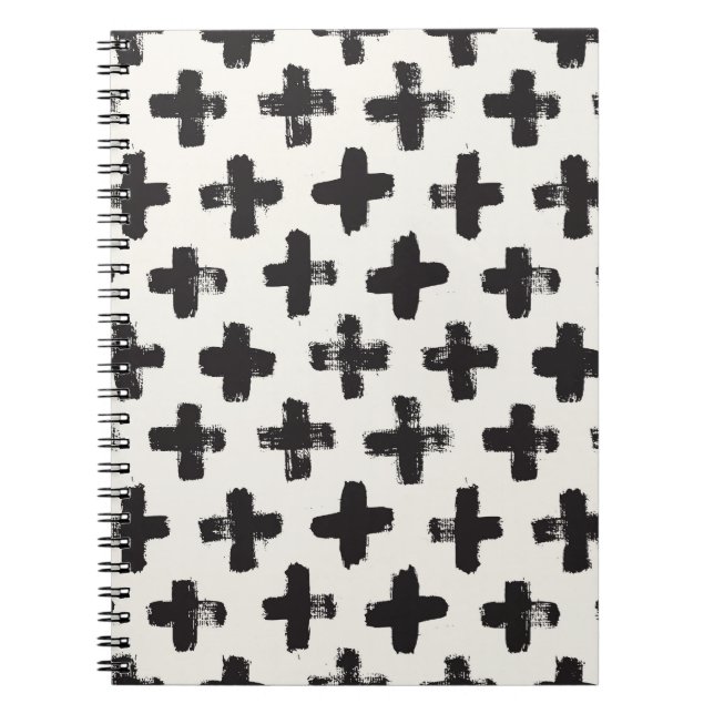 Hintergrund Vintager Abstrakter Pinselstriche Notizblock (Vorderseite)