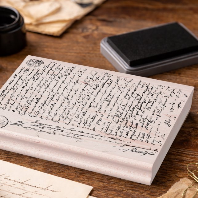 Hintergrund Vintager Skripte Gummistempel (Collage Script Background Rubber Stamp)