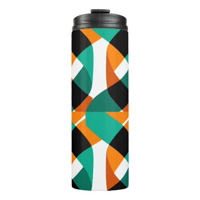 Hintergrund: Vintages Design Thermosbecher (Vorderseite)