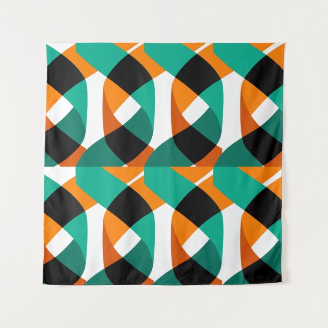 Hintergrund: Vintages Design Wandteppich (Vorderseite)