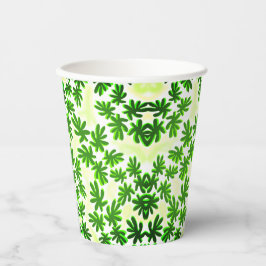 Hintergrund von Blätter Pappbecher