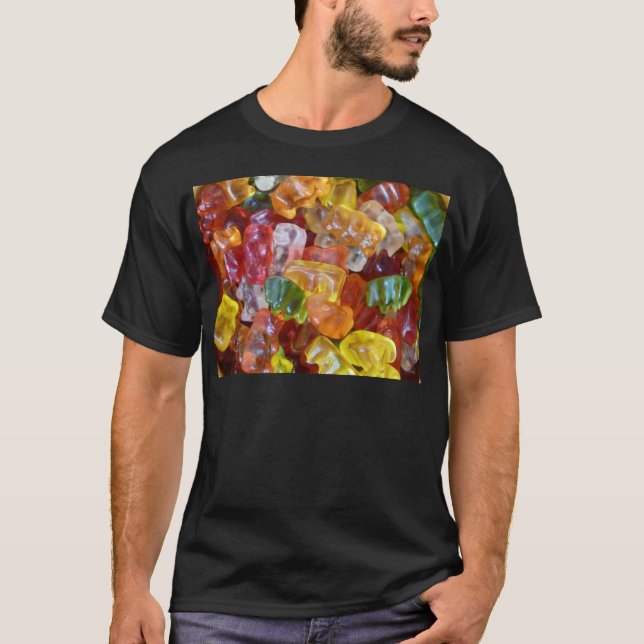 Hintergrund von Gummibären T-Shirt (Vorderseite)