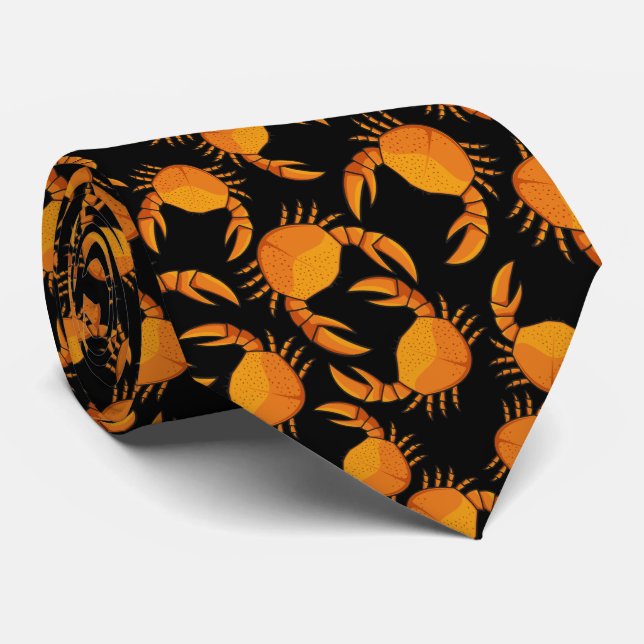 Hintergrund von Orange Crab Krawatte (Gerollt)