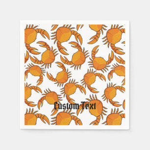 Hintergrund von Orange Crab Serviette