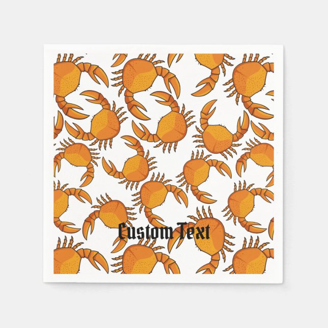 Hintergrund von Orange Crab Serviette (Vorderseite)