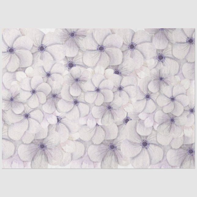 Hintergrund von Pastel Lavender & Blue Floral Seidenpapier (Vorderseite)