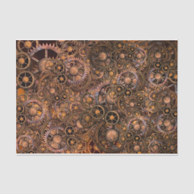 Hintergrund von Steampunkgears Seidenpapier (Vorderseite)