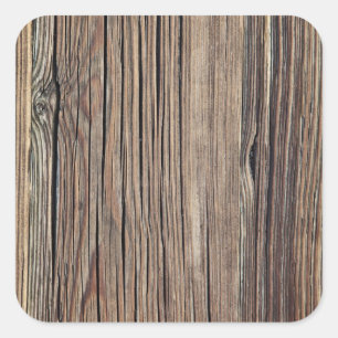 Hintergrund-Vorlage für die geschliffene Holzkörnp Quadratischer Aufkleber