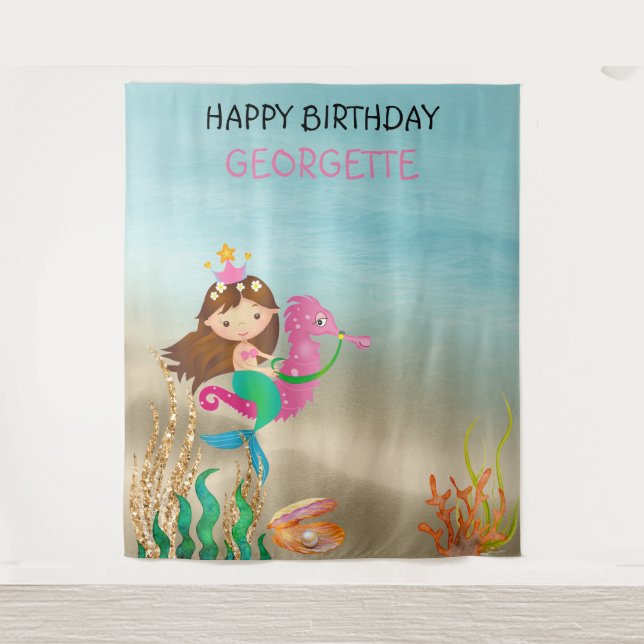 Hintergrund-Wandteppiche für das Mermaid-Foto Wandteppich (Vorderseite)
