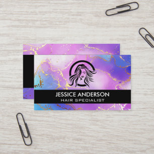 Hintergrund Wasserfarbe Frauen Schönheitslogo Visitenkarte