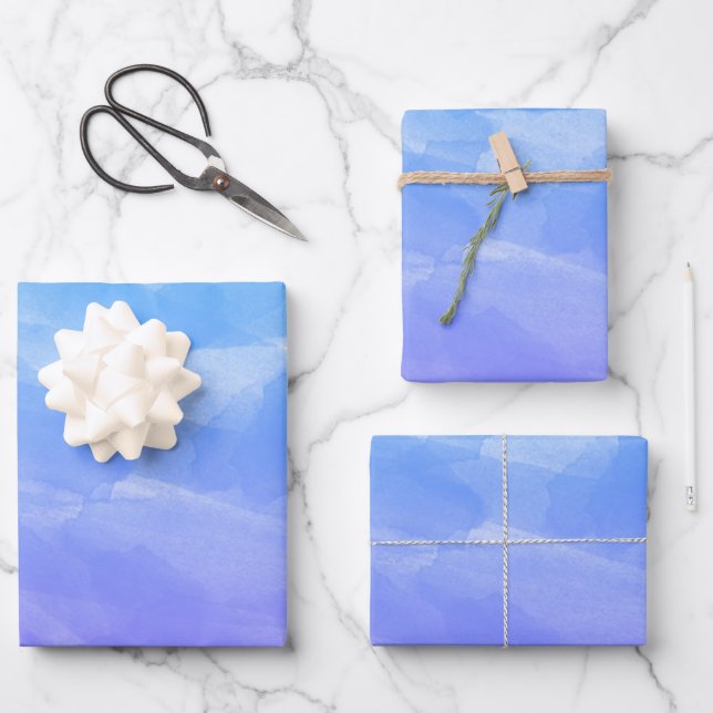 Hintergrund Wasserfarbe Geschenkpapier Set (Vorderseite)