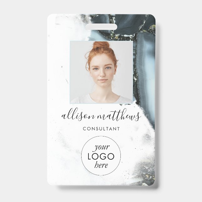 Hintergrund zum dunkelblauen schwarzen Marmor Ausweis (Front)