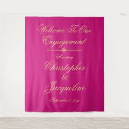 Hintergrund zum Thema "Chic Magenta & Gold" Wandteppich