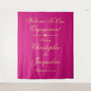 Hintergrund zum Thema "Chic Magenta & Gold" Wandteppich