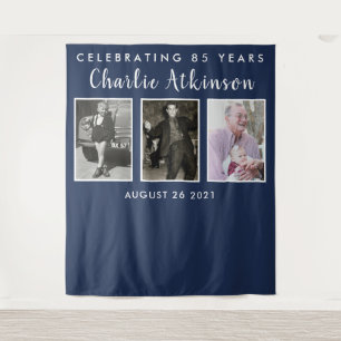 Hintergrundbanner zum 85. Geburtstag des Fotos Wandteppich