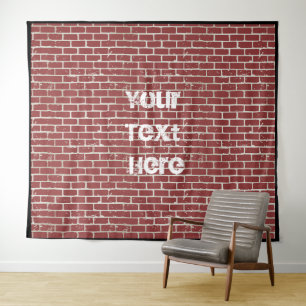 Hintergrundbild der individuell anpassbaren Red Br Wandteppich