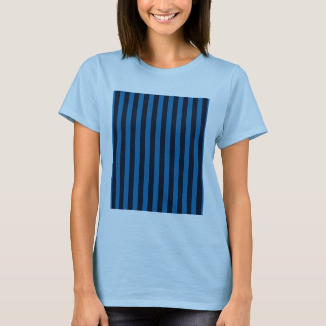 Hintergrundbild für blaue vertikale Streifen anpas T-Shirt (Vorderseite)