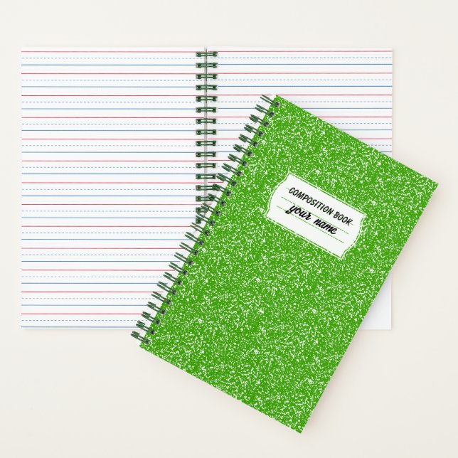 Hintergrundbild für die grüne Komposition von Note Notizbuch (Innen)