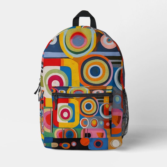 Hintergrundbild für Op Art Design Bedruckter Rucksack (Vorderseite)