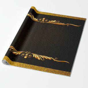 Hintergrundbild Goldrahmen floral Geschenkpapier