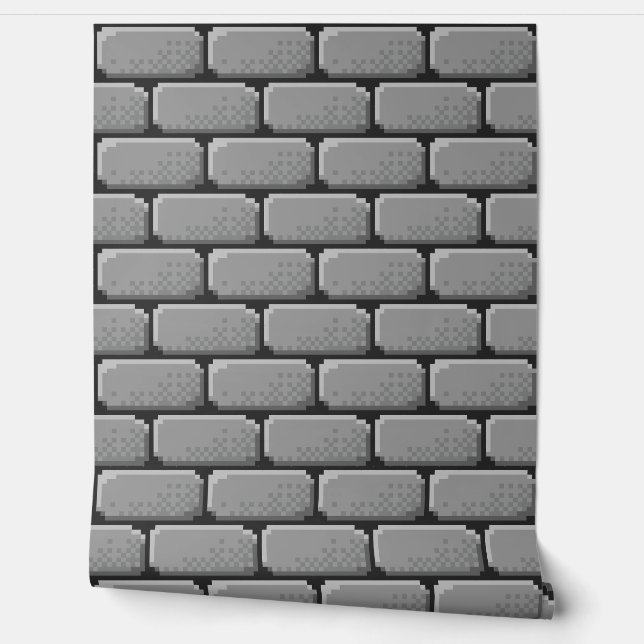 Hintergrundbild "STONEBRICKS" 8 Bit Var01A Tapete (Abrollen)
