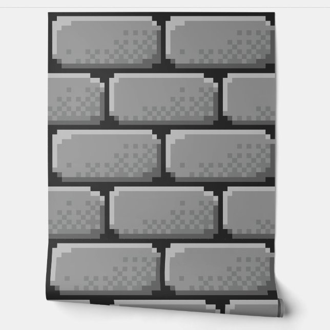 Hintergrundbild "STONEBRICKS" 8 Bit Var01AB Tapete (Abrollen)