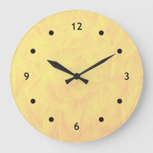 Hintergrundbild TEXTURE - gelb Große Wanduhr