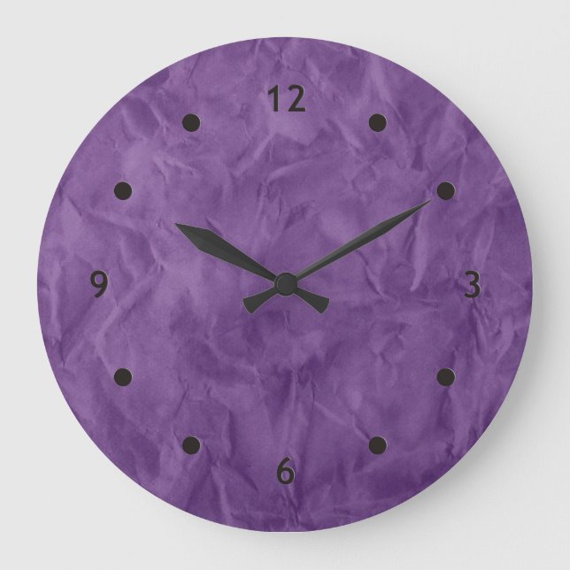 Hintergrundbild TEXTURE - schmutzige violette Farb Große Wanduhr (Vorderseite)