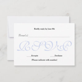 Hintergrundblau - Antwortkarte für UAWG-Empfang RSVP Karte