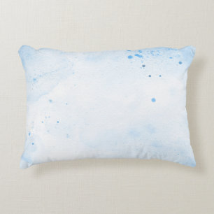 Hintergrundblaues Aquarellpapier Dekokissen