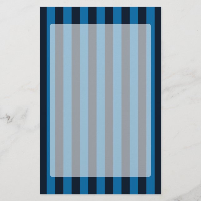 Hintergrunddekor mit blauen vertikalen Streifen Briefpapier (Vorderseite)